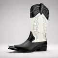 Men’s Black and White Cowboy Boots