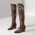 Women’s Dark Brown Knee High Western Boots